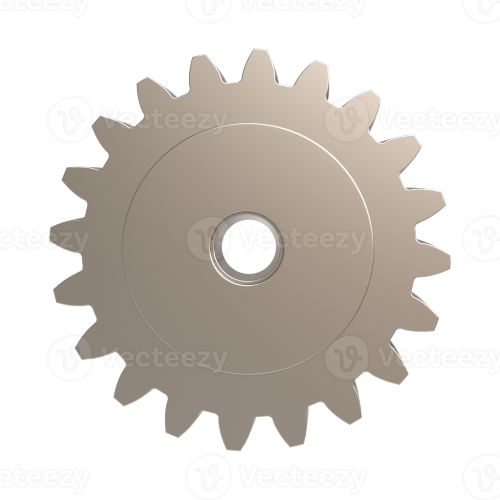 3D Realistic Gear - Precision Engineering in Three Dimensions png