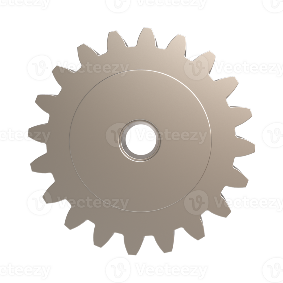 3d realista engranaje - precisión Ingenieria en Tres dimensiones png
