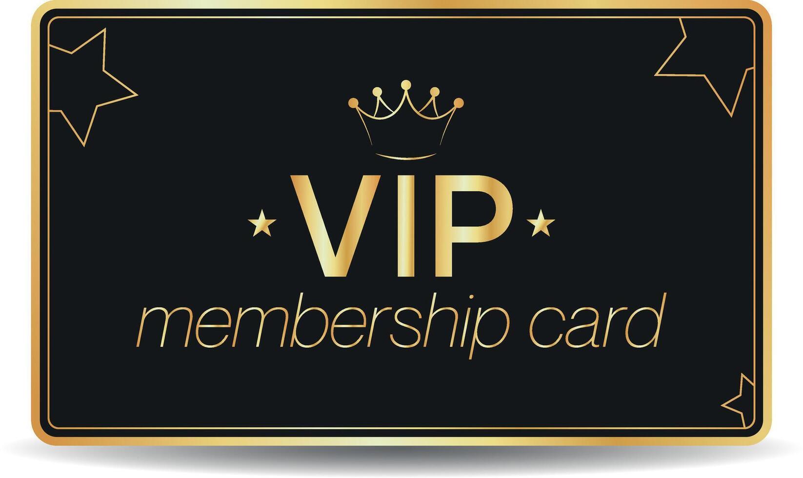VIP membership card with gold elements vector