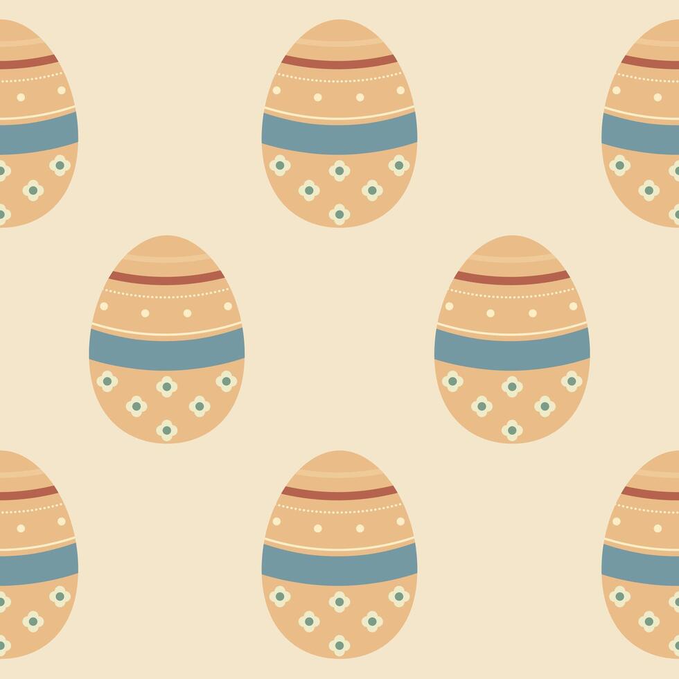 Easter eggs seamless pattern, Easter symbol, decorative vector elements, Easter eggs simple pattern