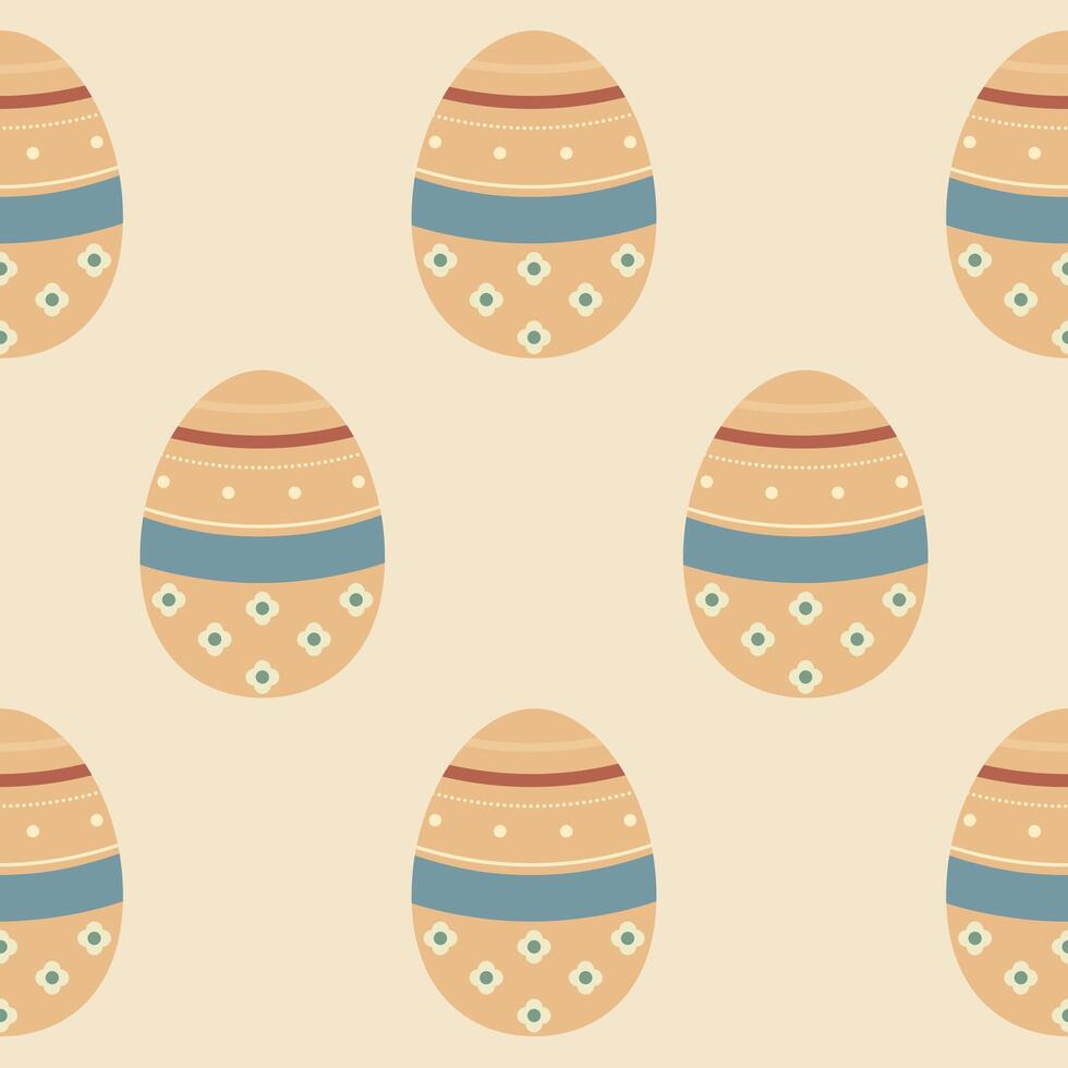 Easter eggs seamless pattern, Easter symbol, decorative vector elements, Easter eggs simple pattern