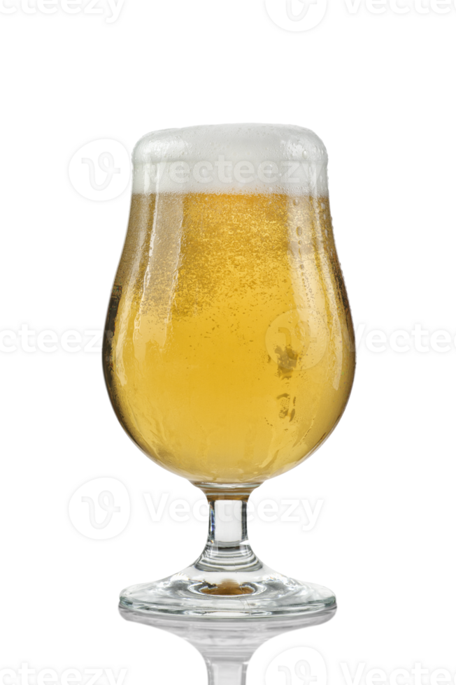 Glasses of cold beer on cutout background png