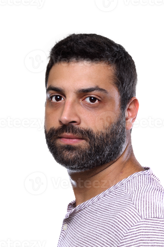 bearded young man in casual outfit on cutout background png