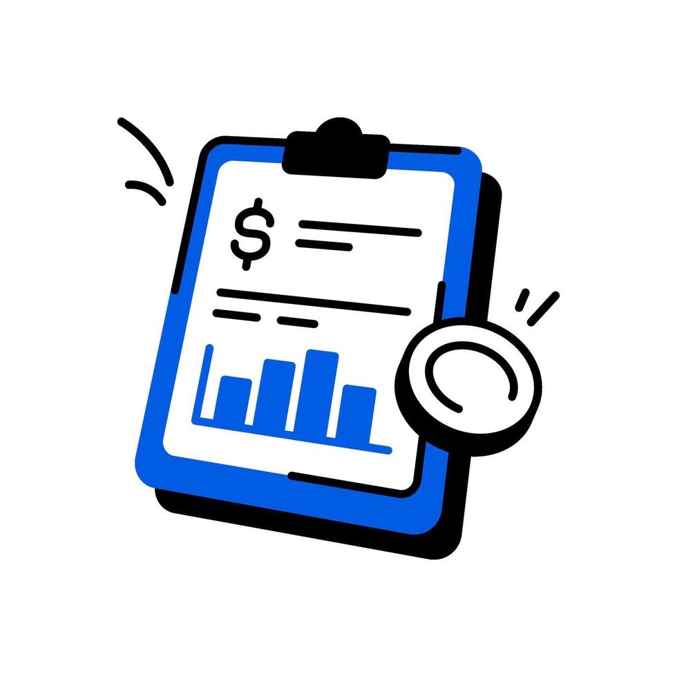 Vector illustration Financial Report Icon