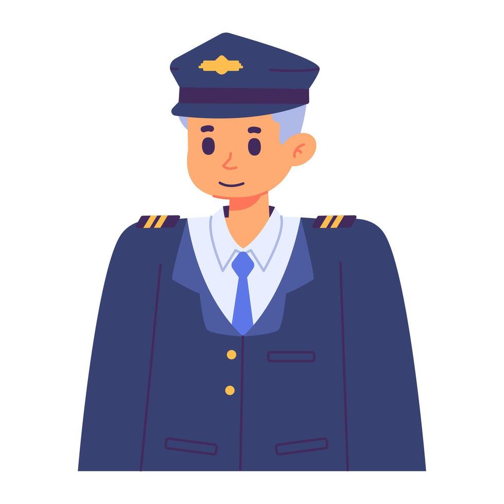 Vector Illustration of Pilot Avatar