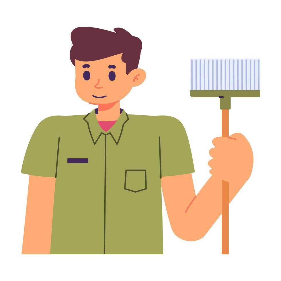 Vector Illustration of Office Boy Avatar