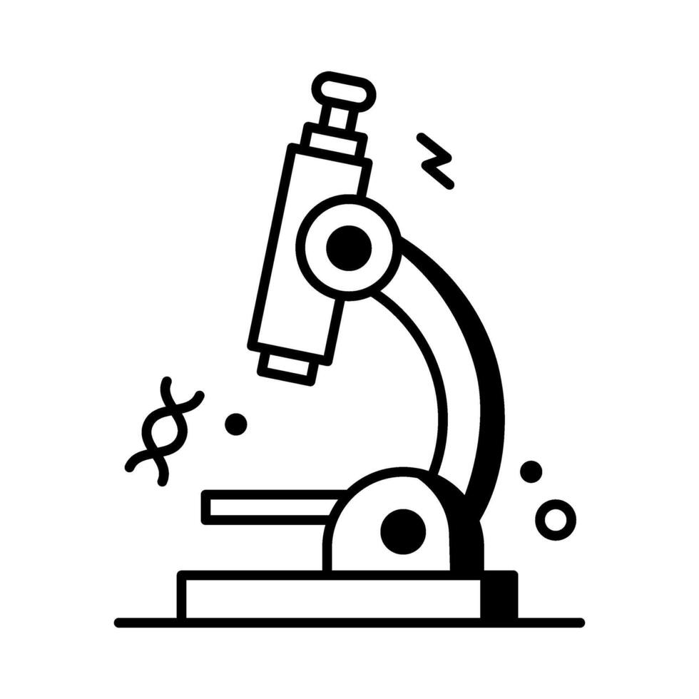 Vector Illustration Microscope Icon