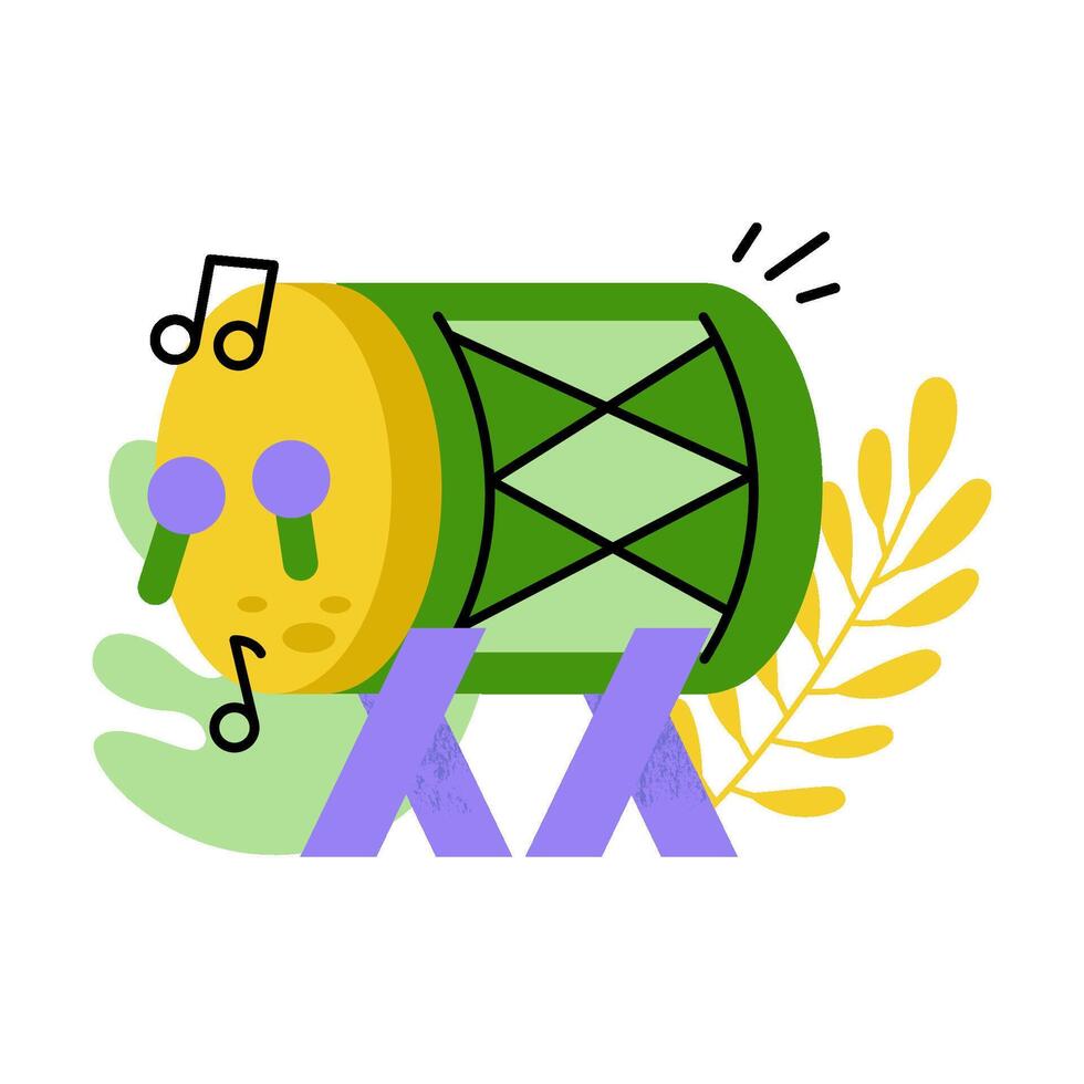 Vector Illustration Drum  Icon