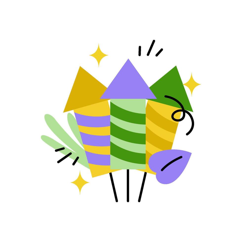 Vector Illustration Firecrackers  Icon