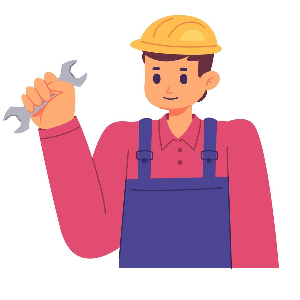 Vector Illustration of Builder Avatar