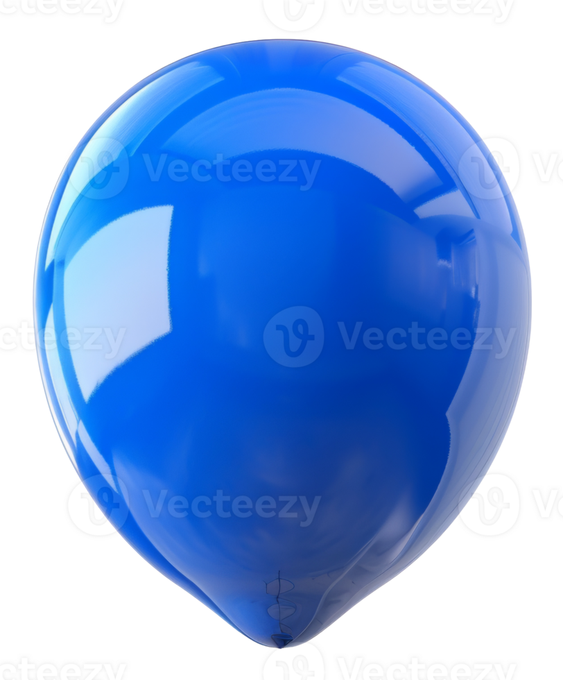 ai genererad reflekterande blå ballong på transparent bakgrund - stock png. png