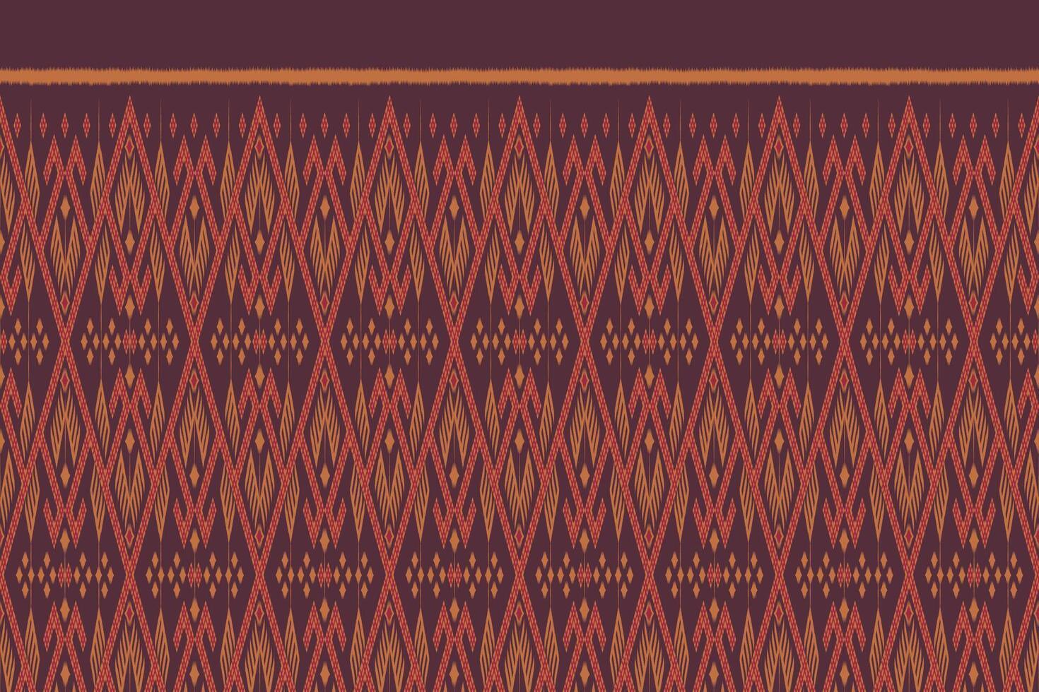 Geometric Ethnic Traditional Oriental Ikat Seamless Pattern on Purple Background.  Vector Illustration embroidery style design for fabric, carpet, textile, wrapping, wallpaper, and background