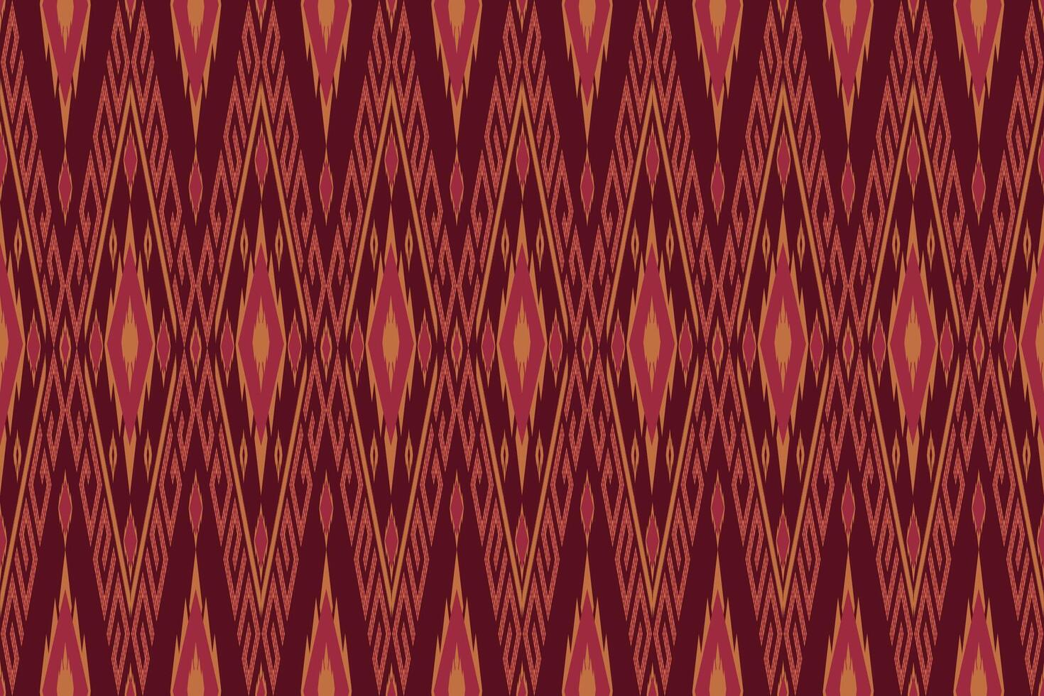 geométrico étnico oriental tailandés ikat sin costura modelo. vector ilustración bordado estilo. diseño para tela, alfombra, teja, envase, ropa, fondo de pantalla, y antecedentes