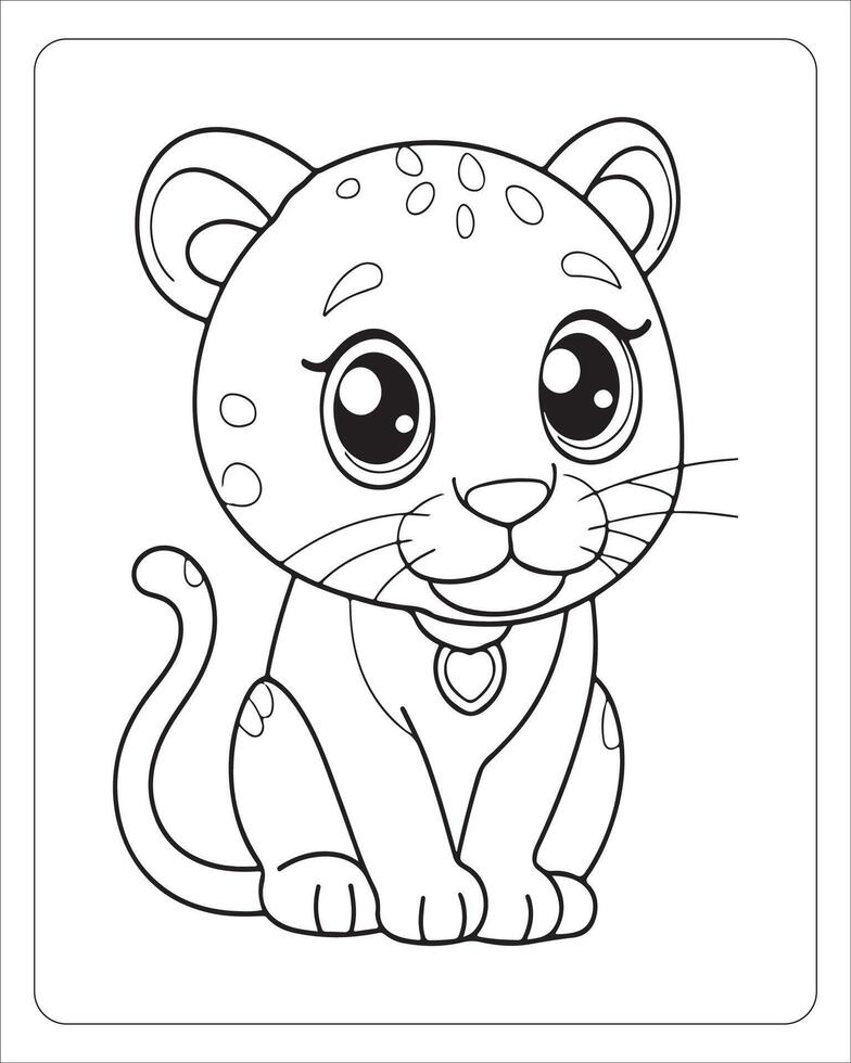 linda animales colorante paginas para niños, animales vector