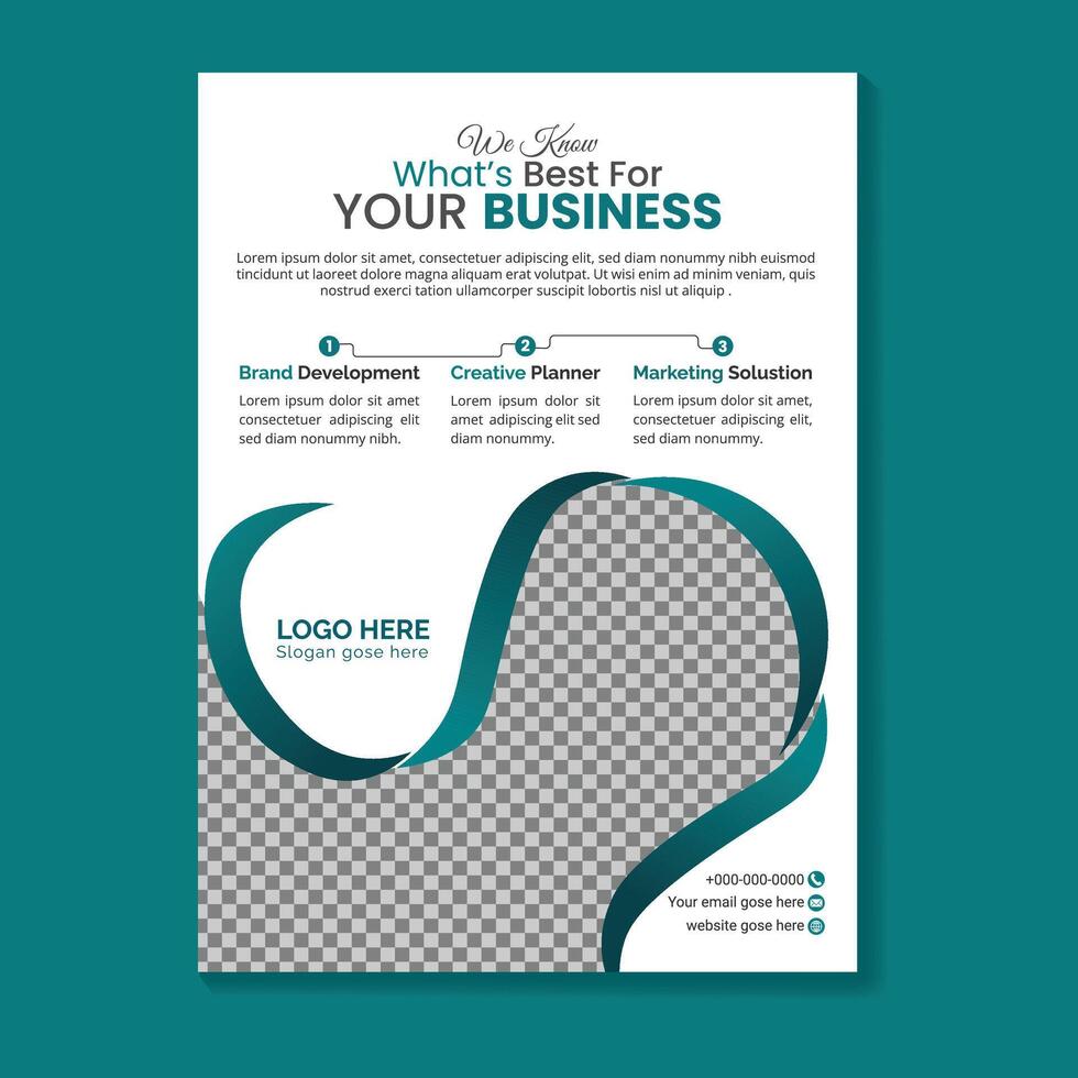 Corporate business flyer design. Creative business flyer layout. vector