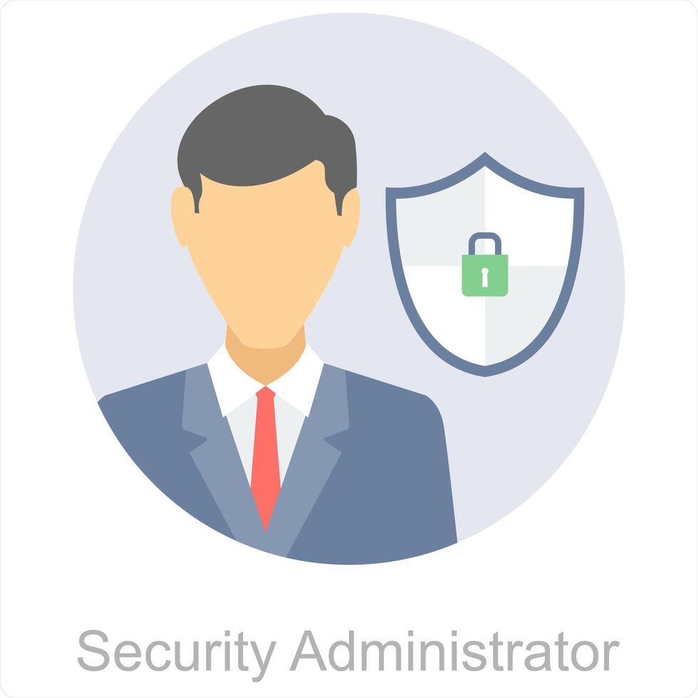 Security Administrator and manager icon concept vector
