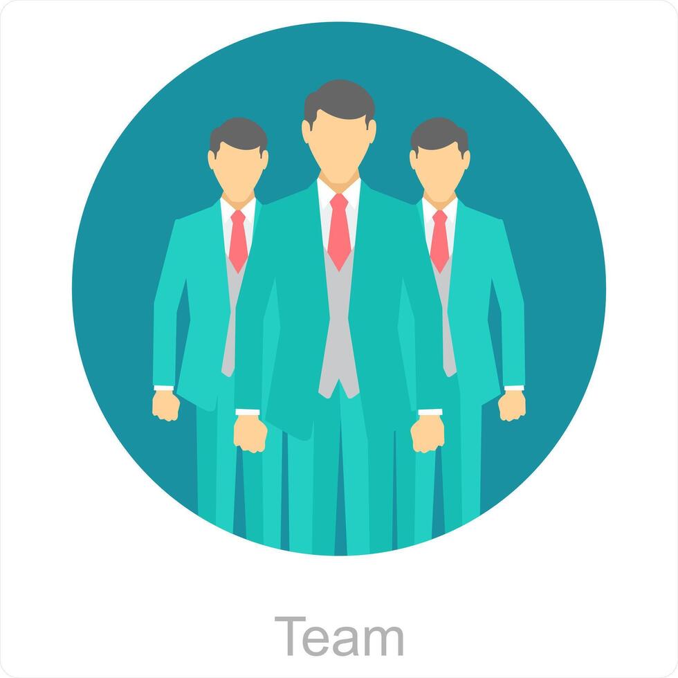 Team and teamwork icon concept vector