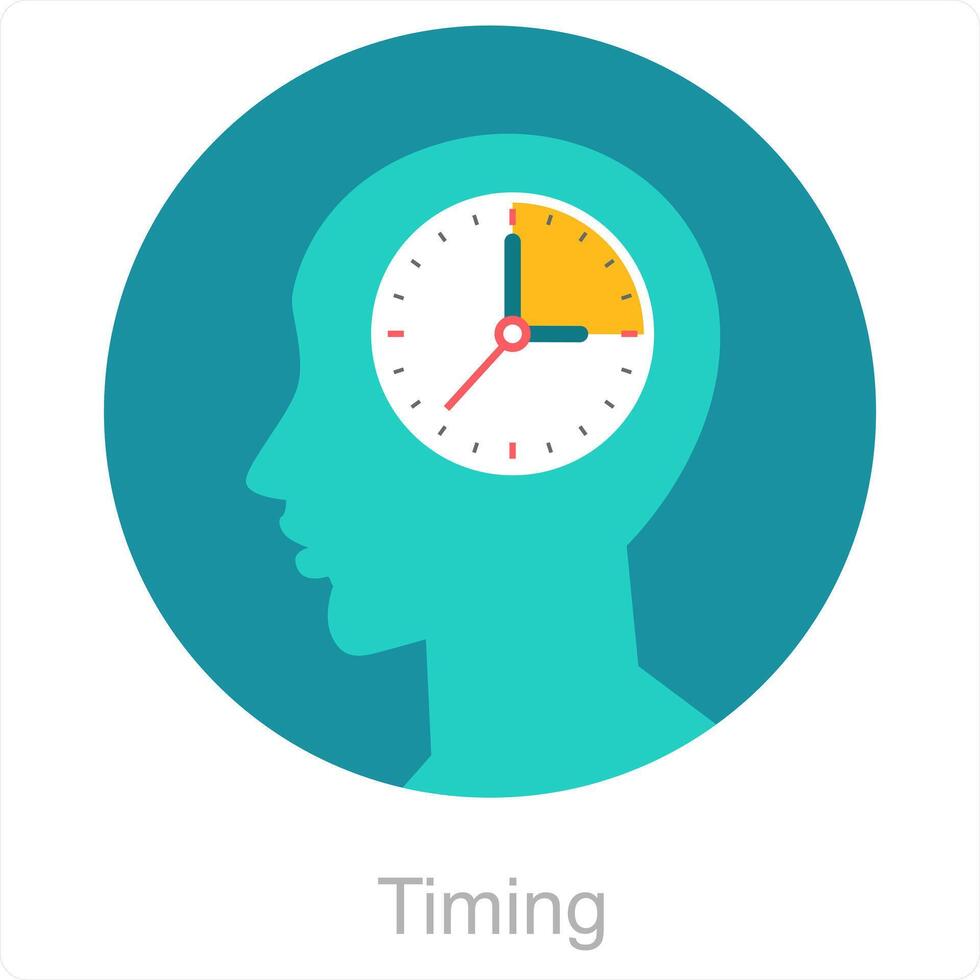 Timing and deadline icon concept vector