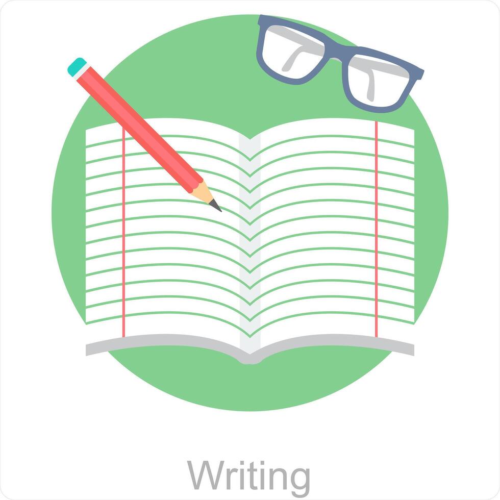 Writing and write icon concept vector