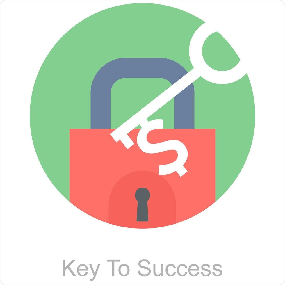 Key To Success and success icon concept vector