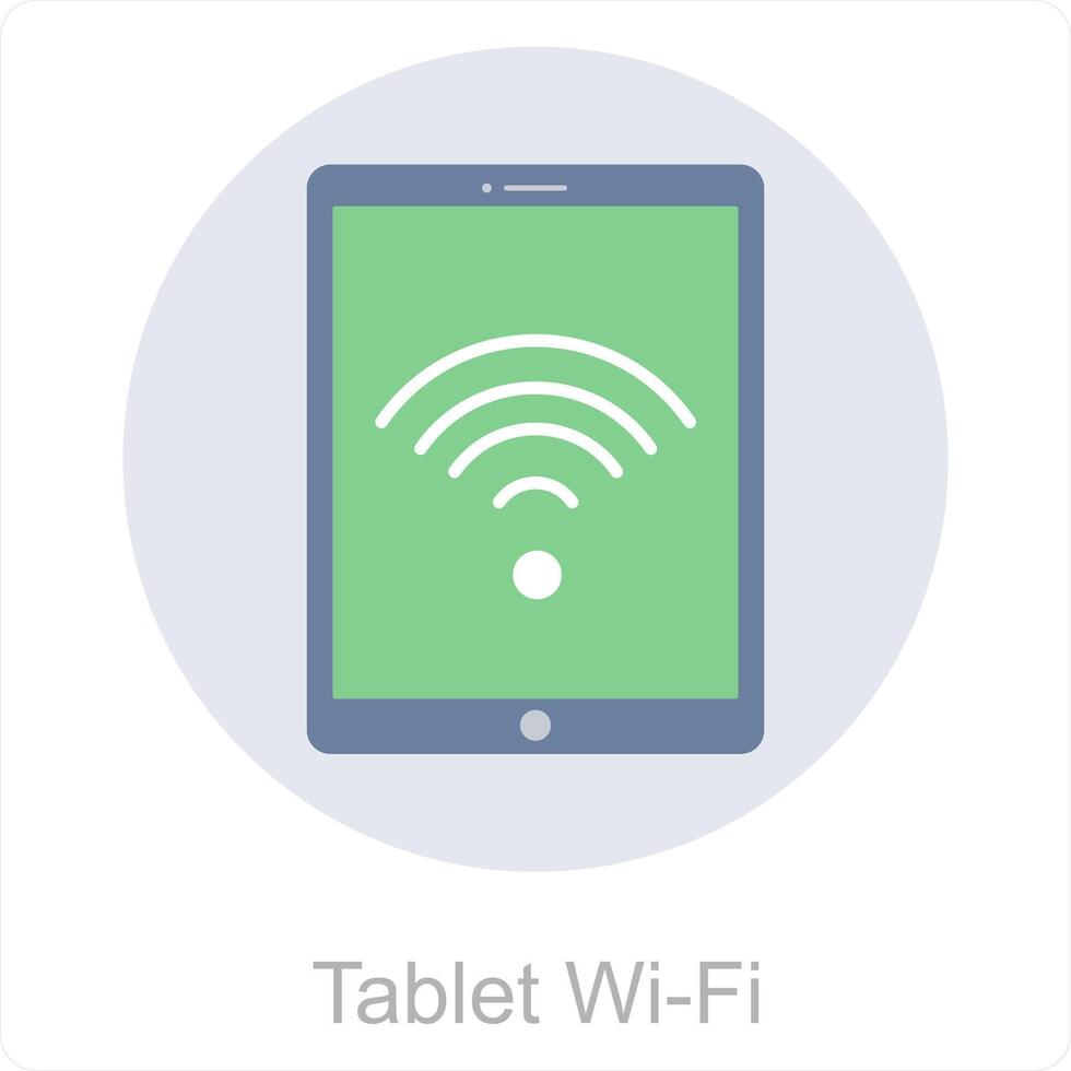 Tablet WIFI and mobile icon concept vector