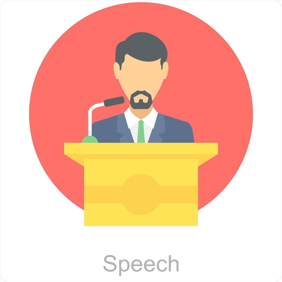 Speech and lecture icon concept vector