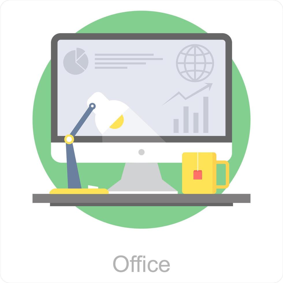 Office and business icon concept vector