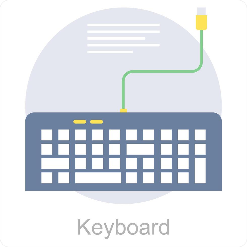 Keyboard and type icon concept vector