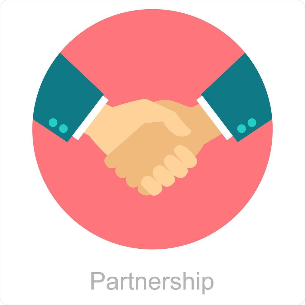 Partnership and shake icon concept vector