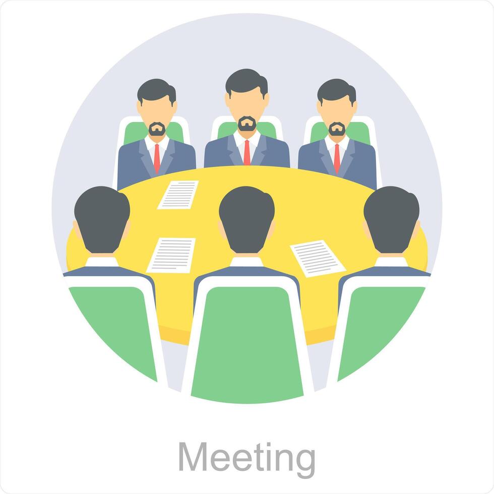 Meeting and presentation icon concept vector