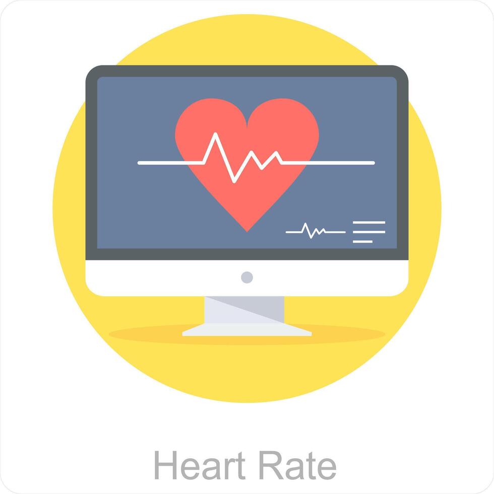 Heart Rate and heart icon concept vector