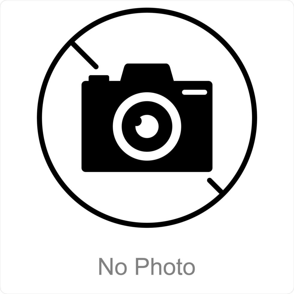 No Photo and blank icon concept vector