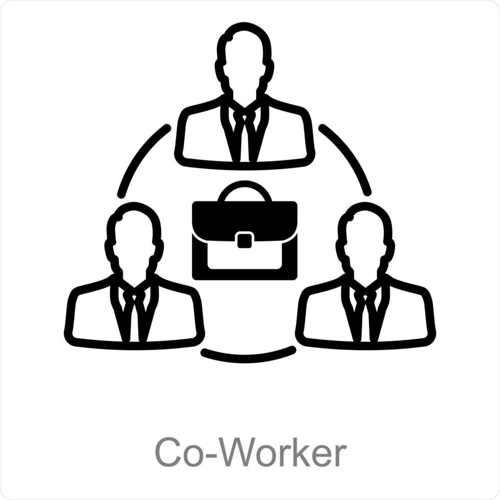 Co-Worker and office icon concept vector
