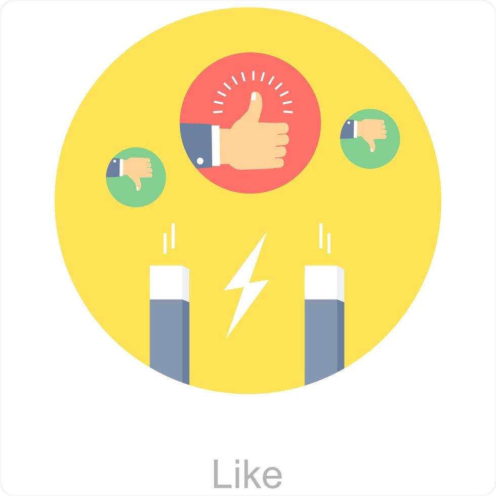 Like and favourite icon concept vector