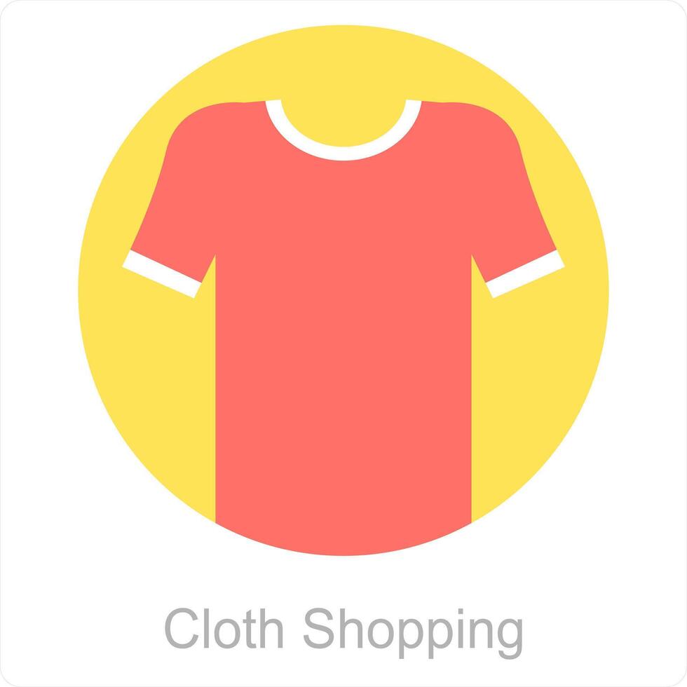 Cloth Shopping and shirt icon concept vector