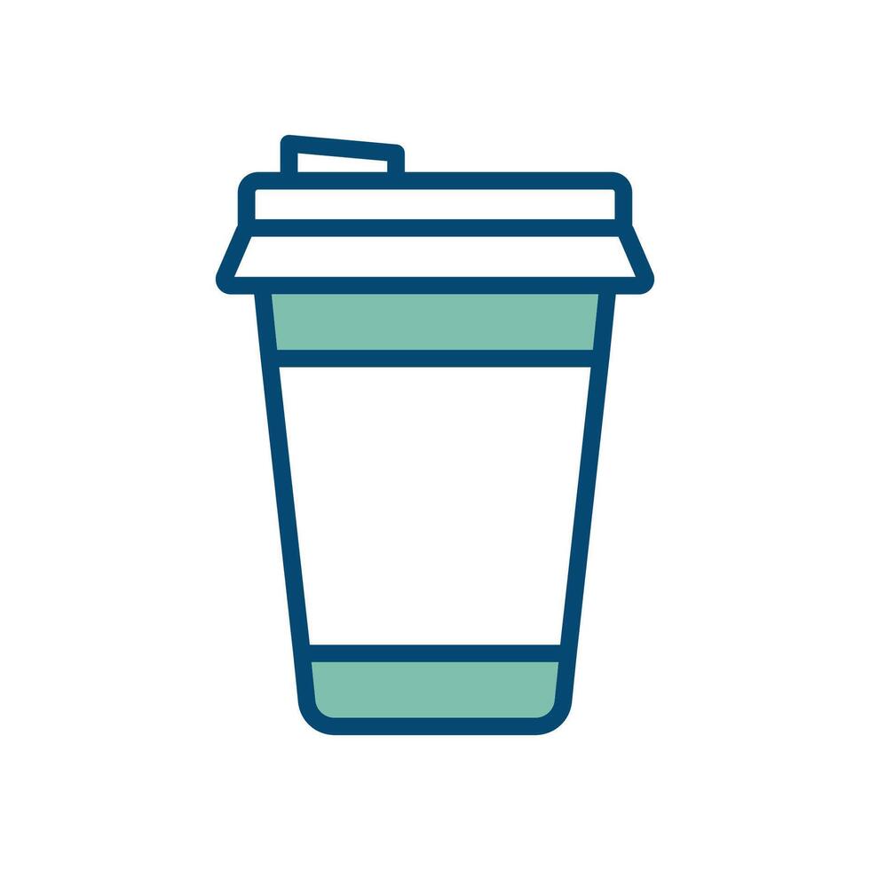 disposable paper coffee cup icon vector design template