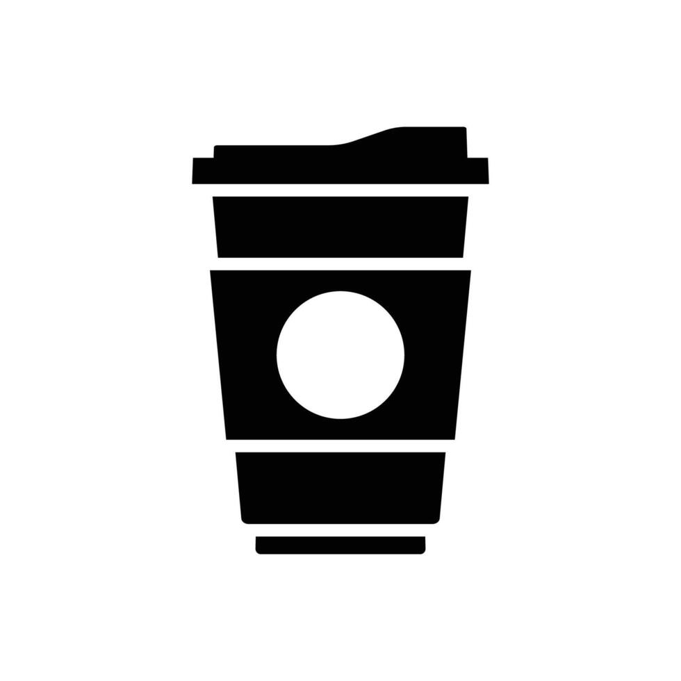 disposable paper coffee cup icon vector design template