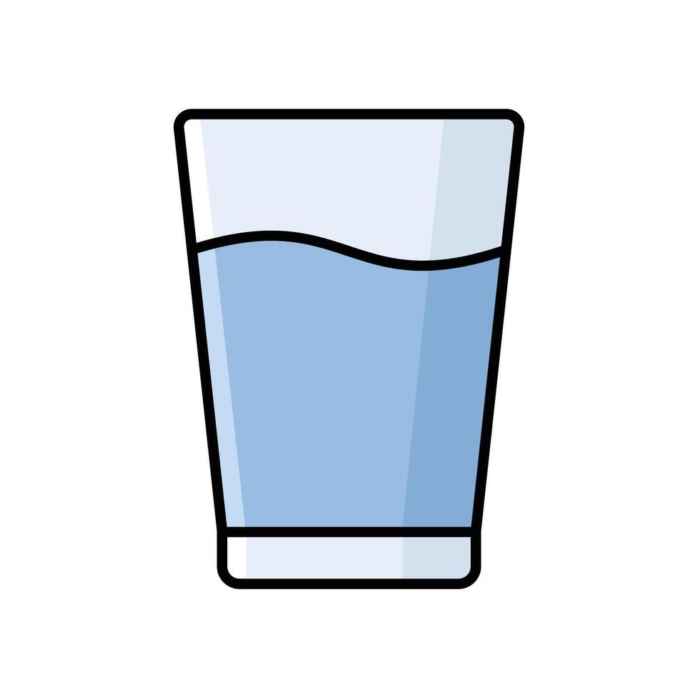 vaso de agua icono vector diseño modelo en blanco antecedentes