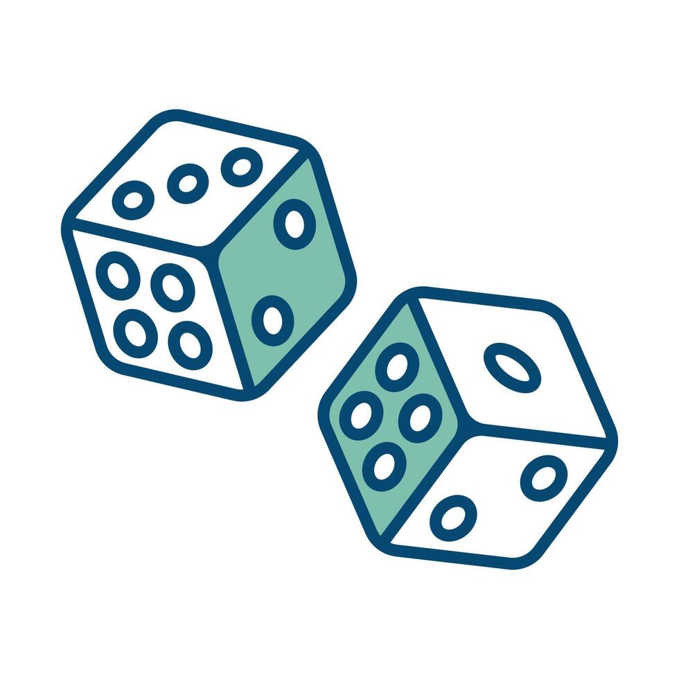 dice icon vector design template in white background