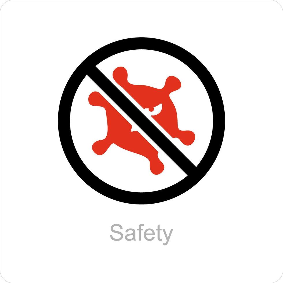 Safety and virus icon concept vector