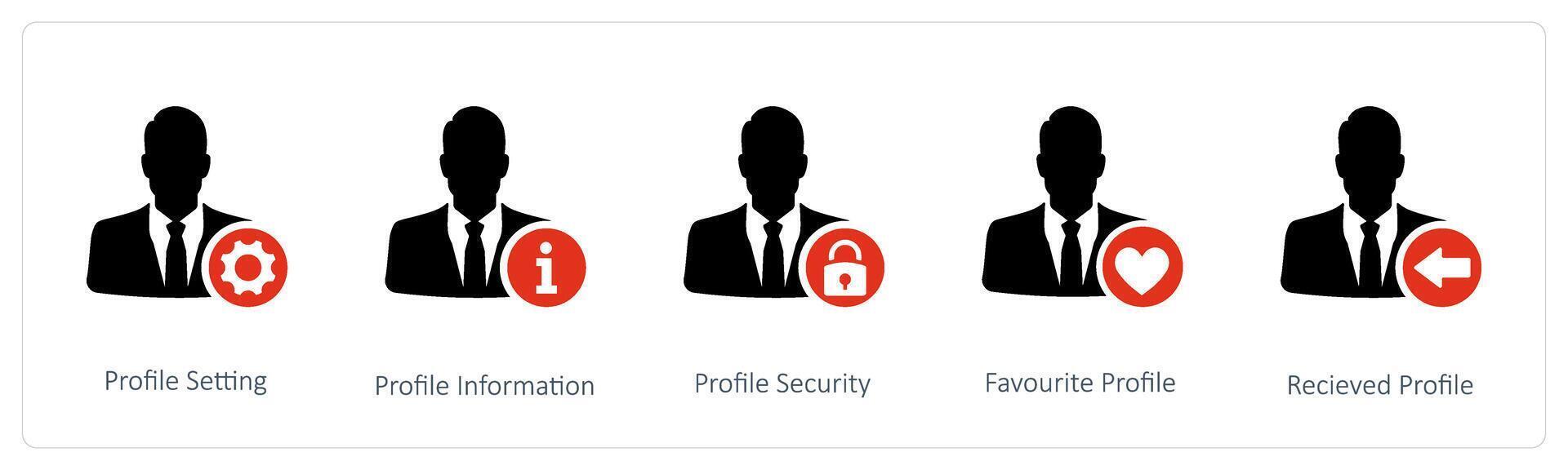 Profile Setting and Profile Security vector