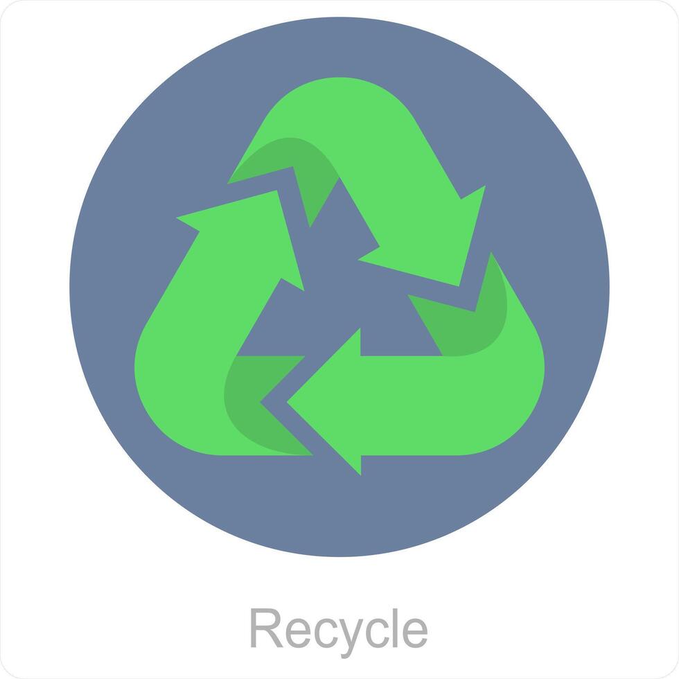 reciclar y logo icono concepto vector