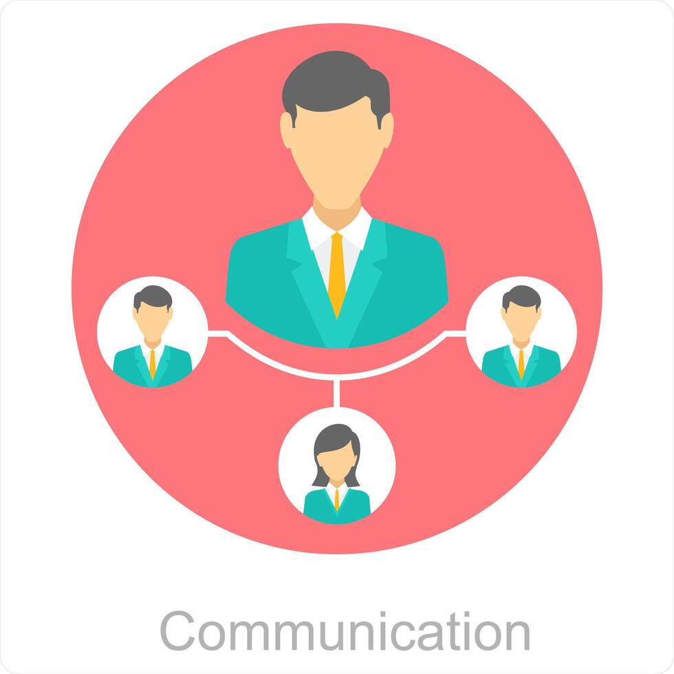 Communication and work icon concept vector