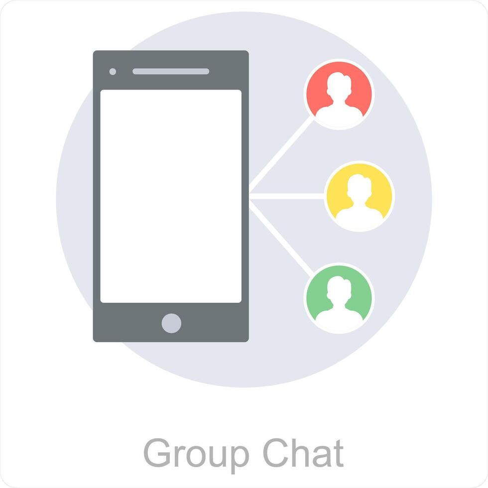 Group Chat and conversation icon concept vector