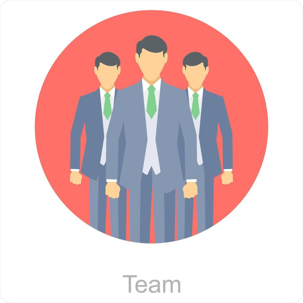 equipo y grupo icono concepto vector