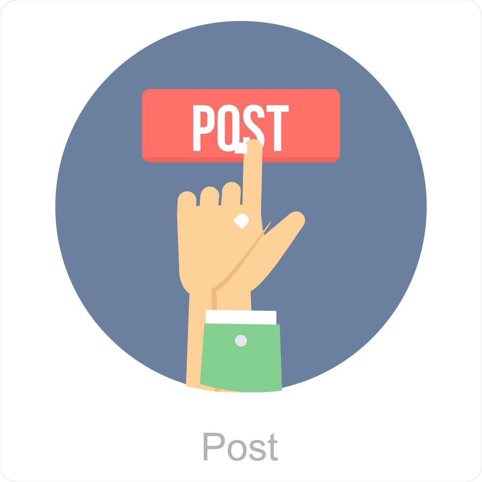 Post and deliver icon concept vector