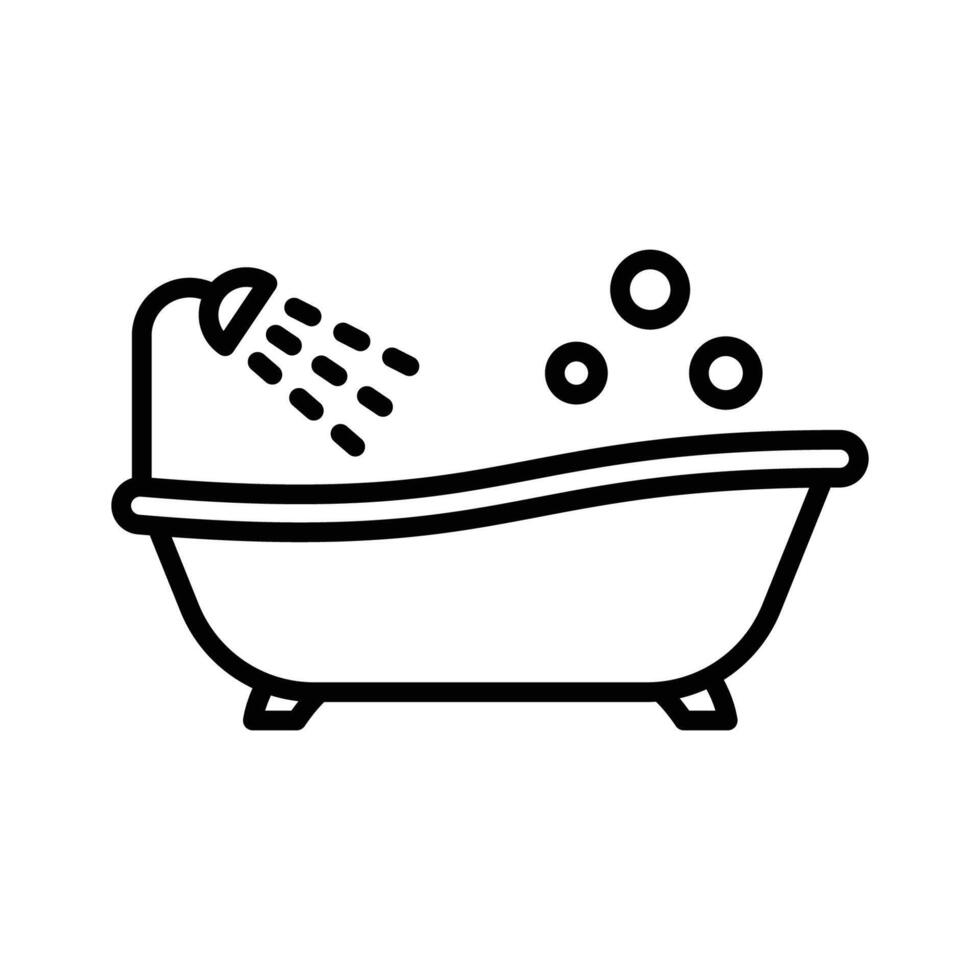 bathtub icon vector design template in white background