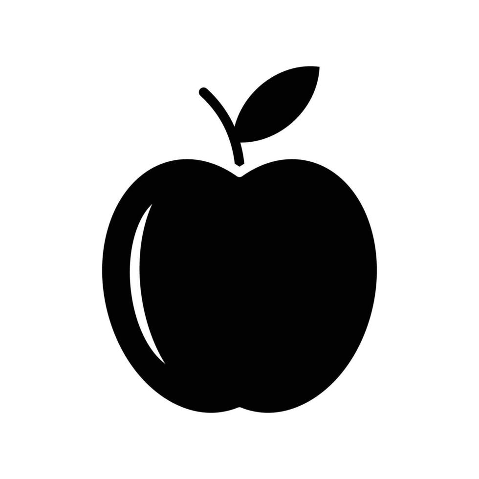 apple fruit icon vector design template in white background