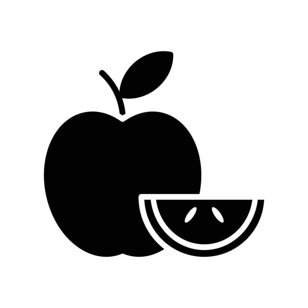 apple fruit icon vector design template in white background