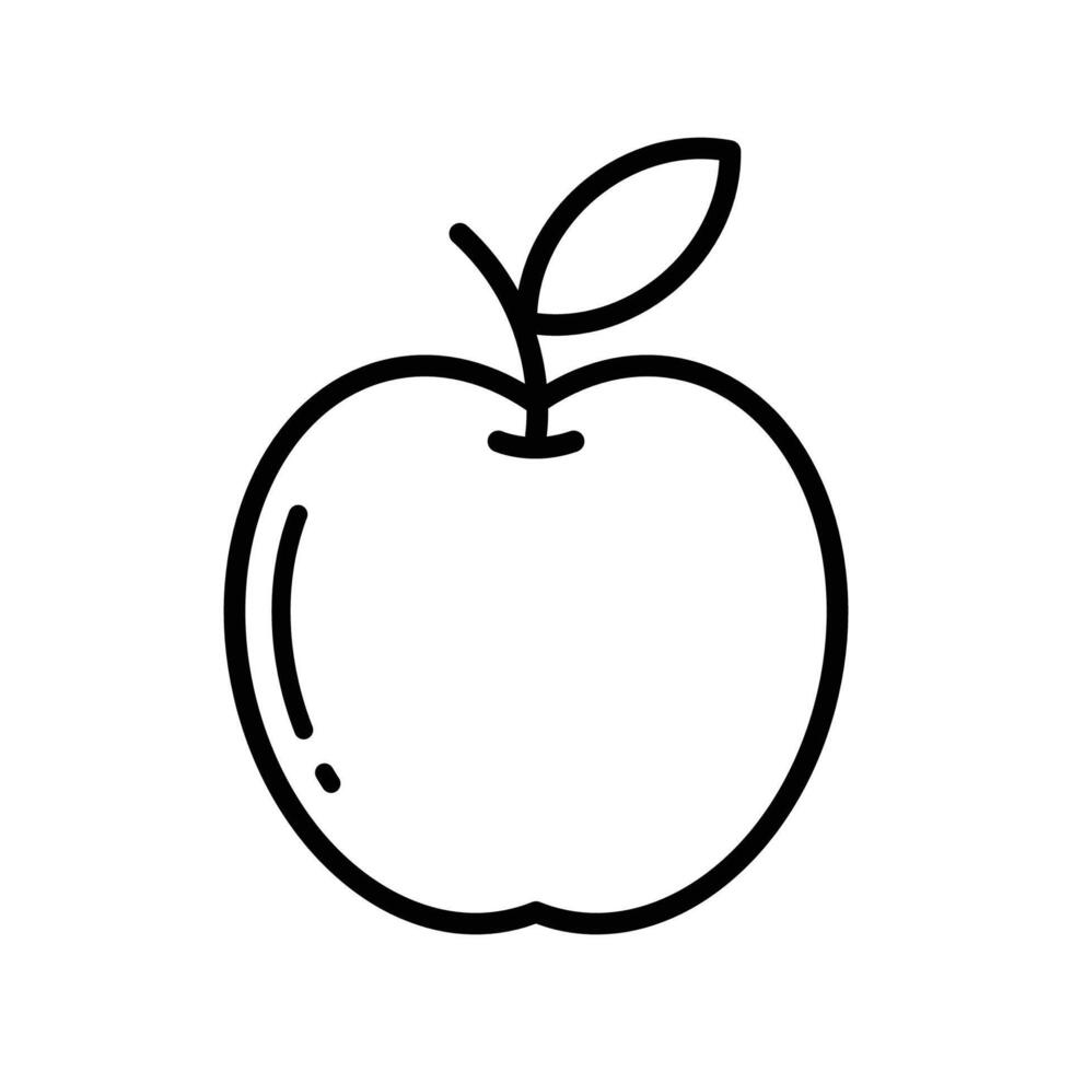 apple fruit icon vector design template in white background